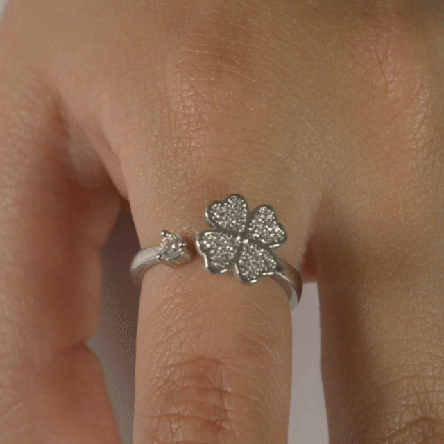 Anillo Anti-Estrés Julio Trébol Dorado