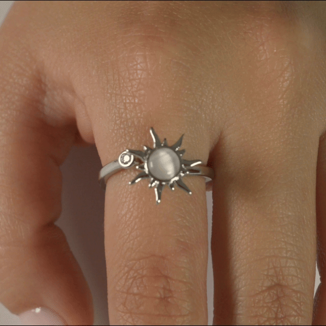 Anillo Anti-Estrés Julio Sol Plateado