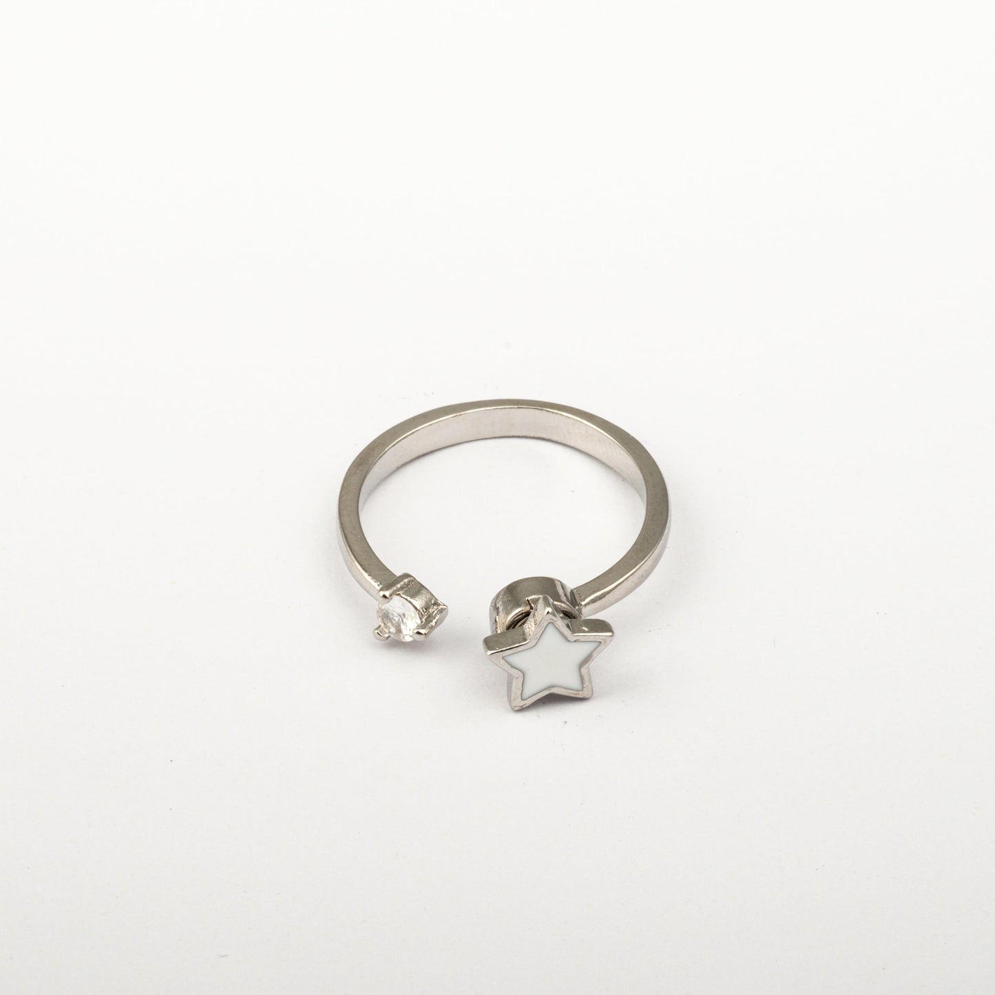 Anillo Anti-Estrés Julio Estrellita Plateado