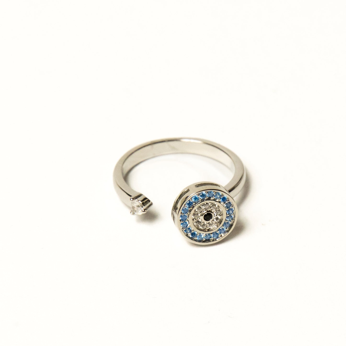 Anillo Giratorio Ojo Turco Plateado - Agosto 18