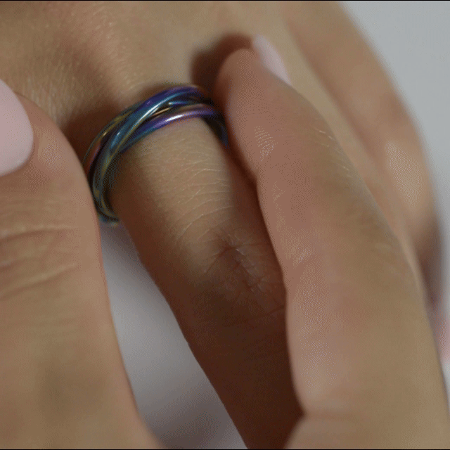 Anillo Anti-Estrés Triple Aro Julio Tornasol