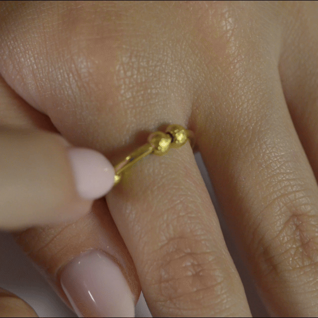 Anillo Anti-Estrés Deslizante Bolitas Julio Dorado