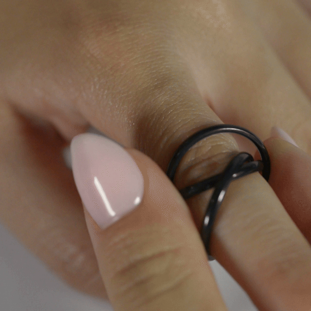 Anillo Anti-Estrés Triple Aro Julio Negro