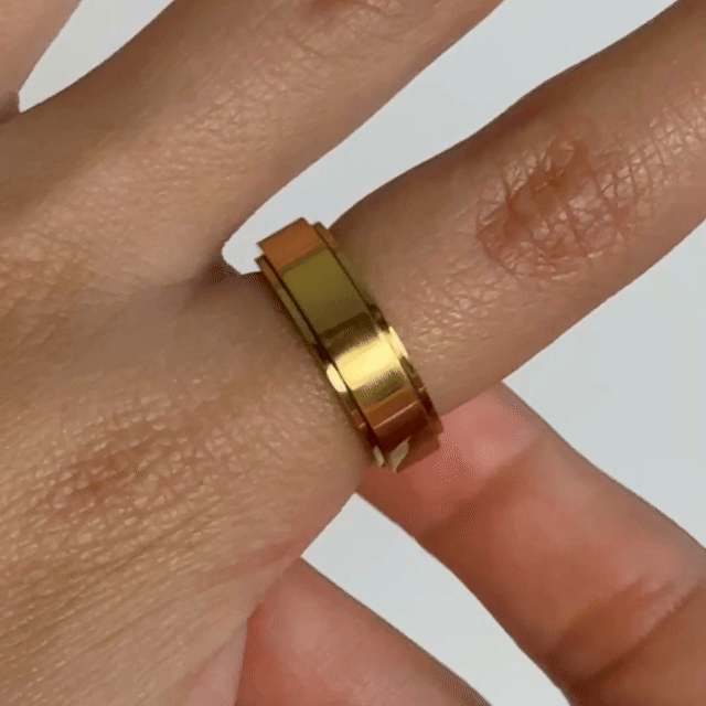 Anillo Deslizante Liso Dorado