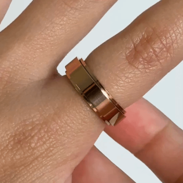 Anillo Deslizante Liso Oro Rosa