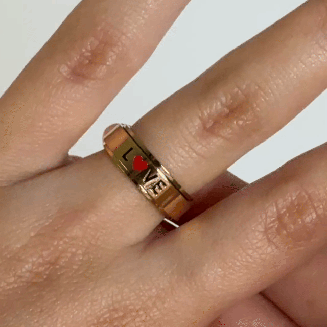 Anillo Deslizante Love Dorado