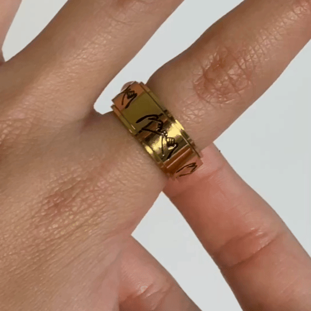 Anillo Deslizante Pinky Promise Dorado