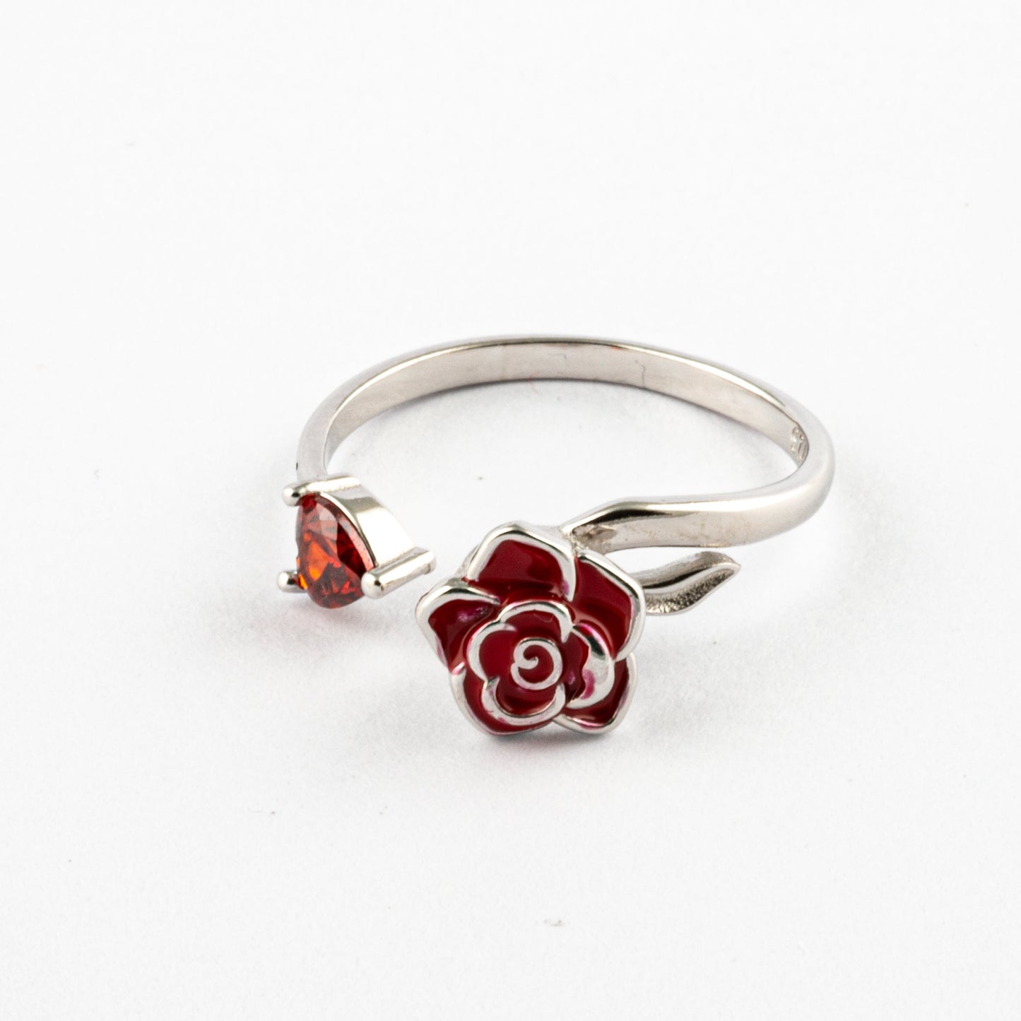 Anillo Anti-Estrés Plata S925 Flor Saphira