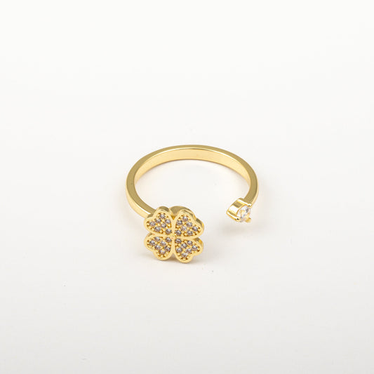 Anillo Anti-Estrés Julio Trébol Dorado