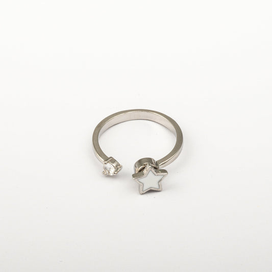 Anillo Anti-Estrés Julio Estrellita Plateado