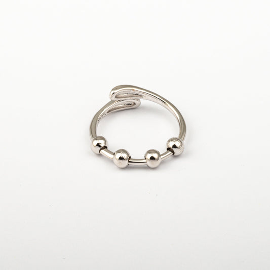 Anillo Anti-Estrés Deslizante Julio Noaira Plateado