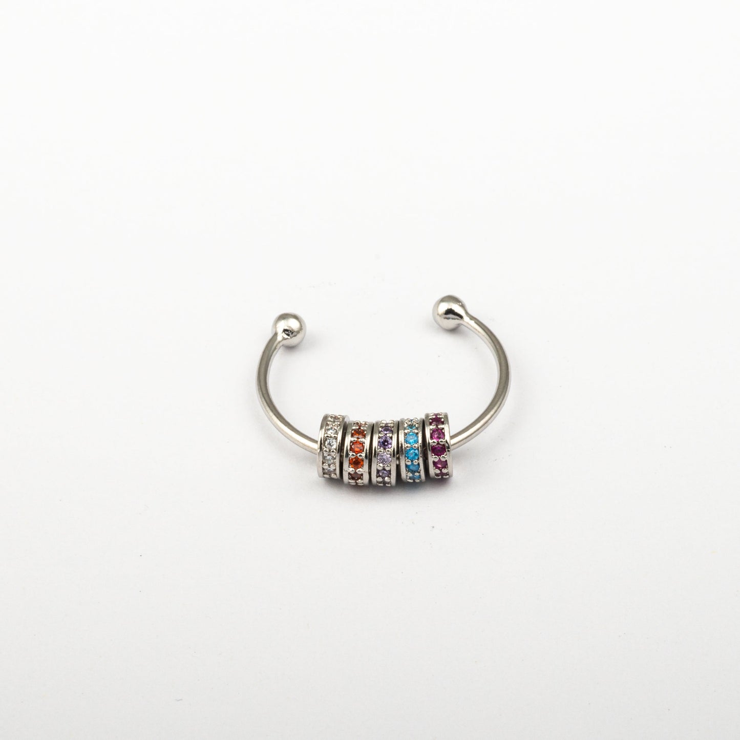 Anillo Anti-Estrés Julio Iraira Colores Plateado