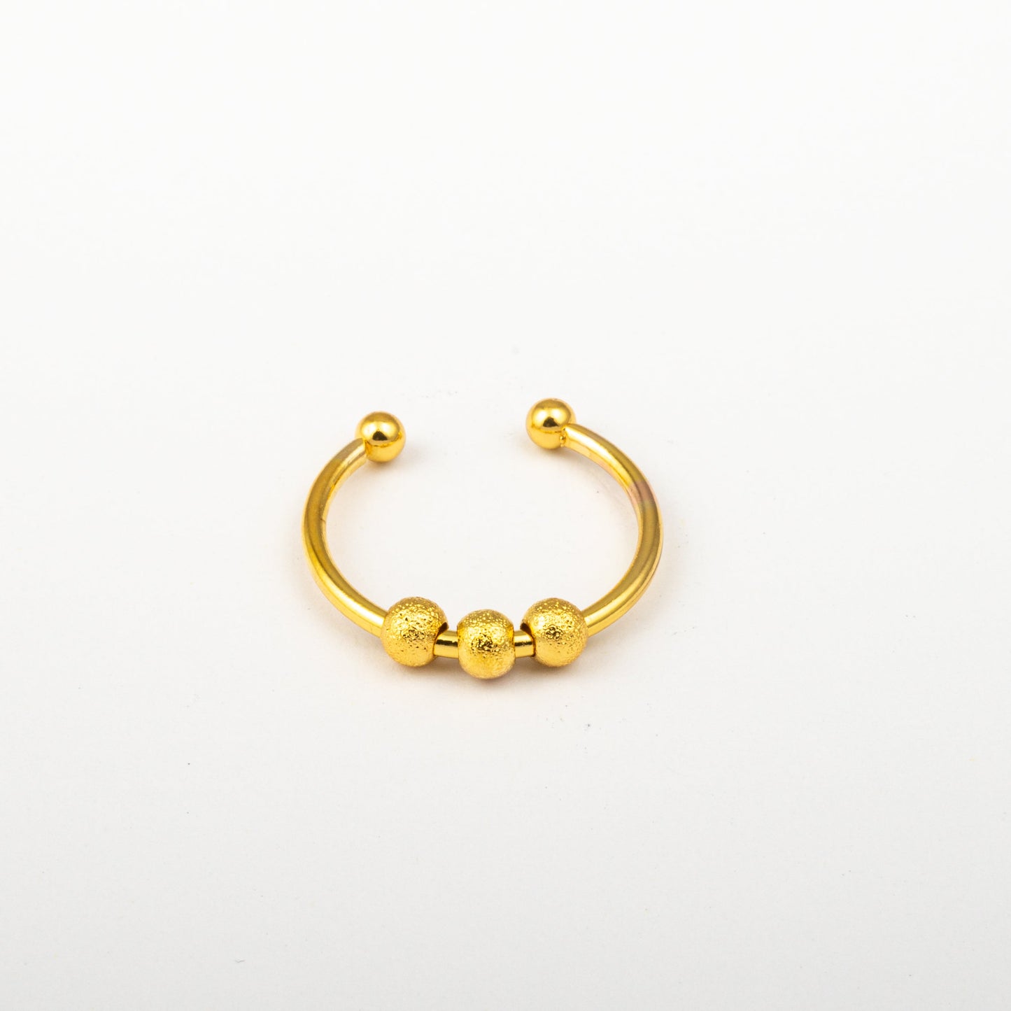 Anillo Anti-Estrés Deslizante Bolitas Julio Dorado