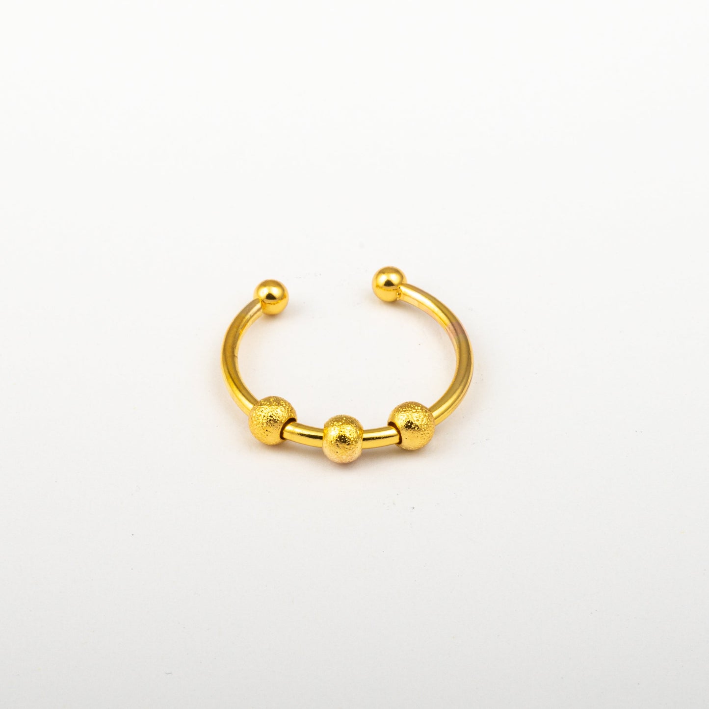 Anillo Anti-Estrés Deslizante Bolitas Julio Dorado