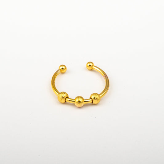 Anillo Anti-Estrés Deslizante Bolitas Julio Dorado