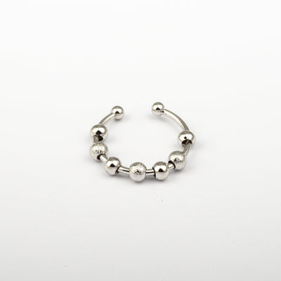 Anillo Anti-Estrés Deslizante Multiple Julio Plateado