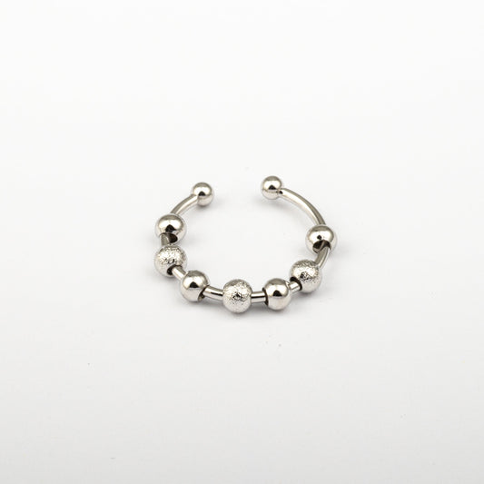 Anillo Anti-Estrés Deslizante Multiple Julio Plateado
