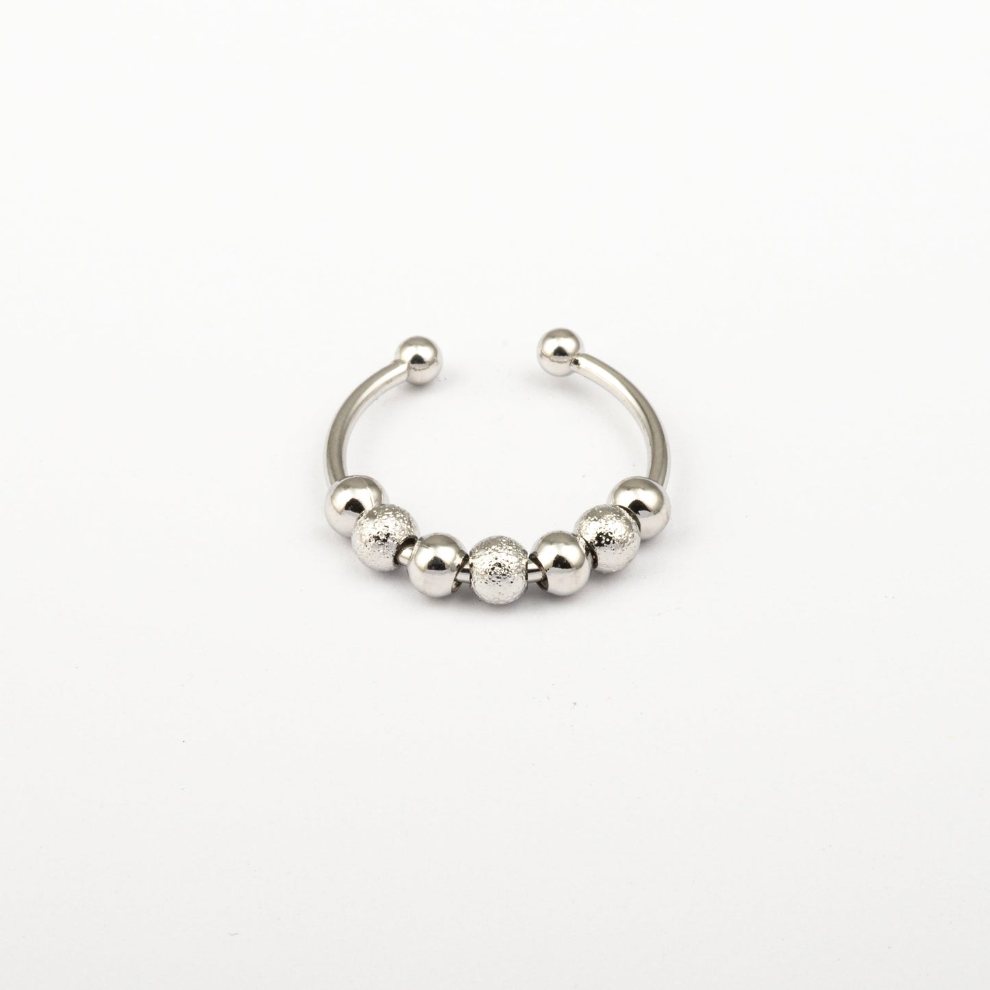 Anillo Anti-Estrés Deslizante Multiple Julio Plateado