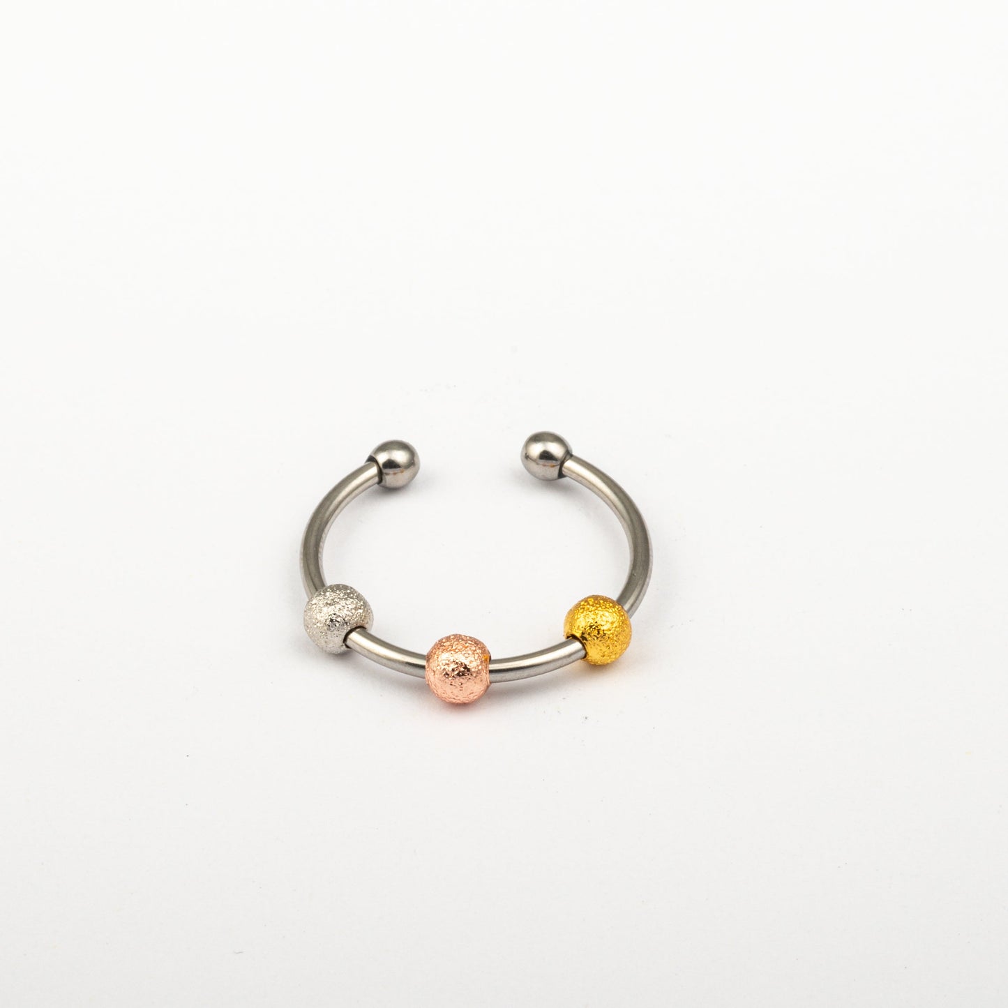 Anillo Anti-Estrés Deslizante Bolitas Julio Tricolor