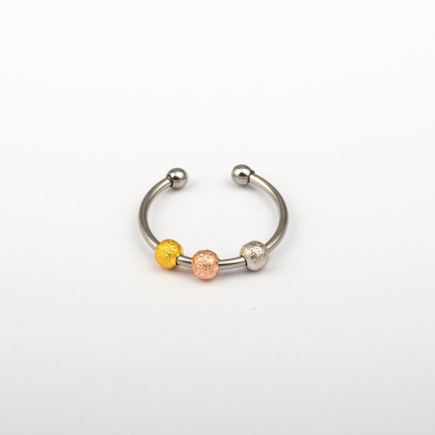 Anillo Anti-Estrés Deslizante Bolitas Julio Tricolor