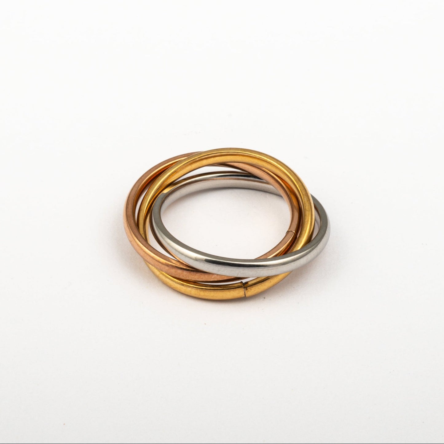 Anillo Deslizante Triple Aro Tri-Color