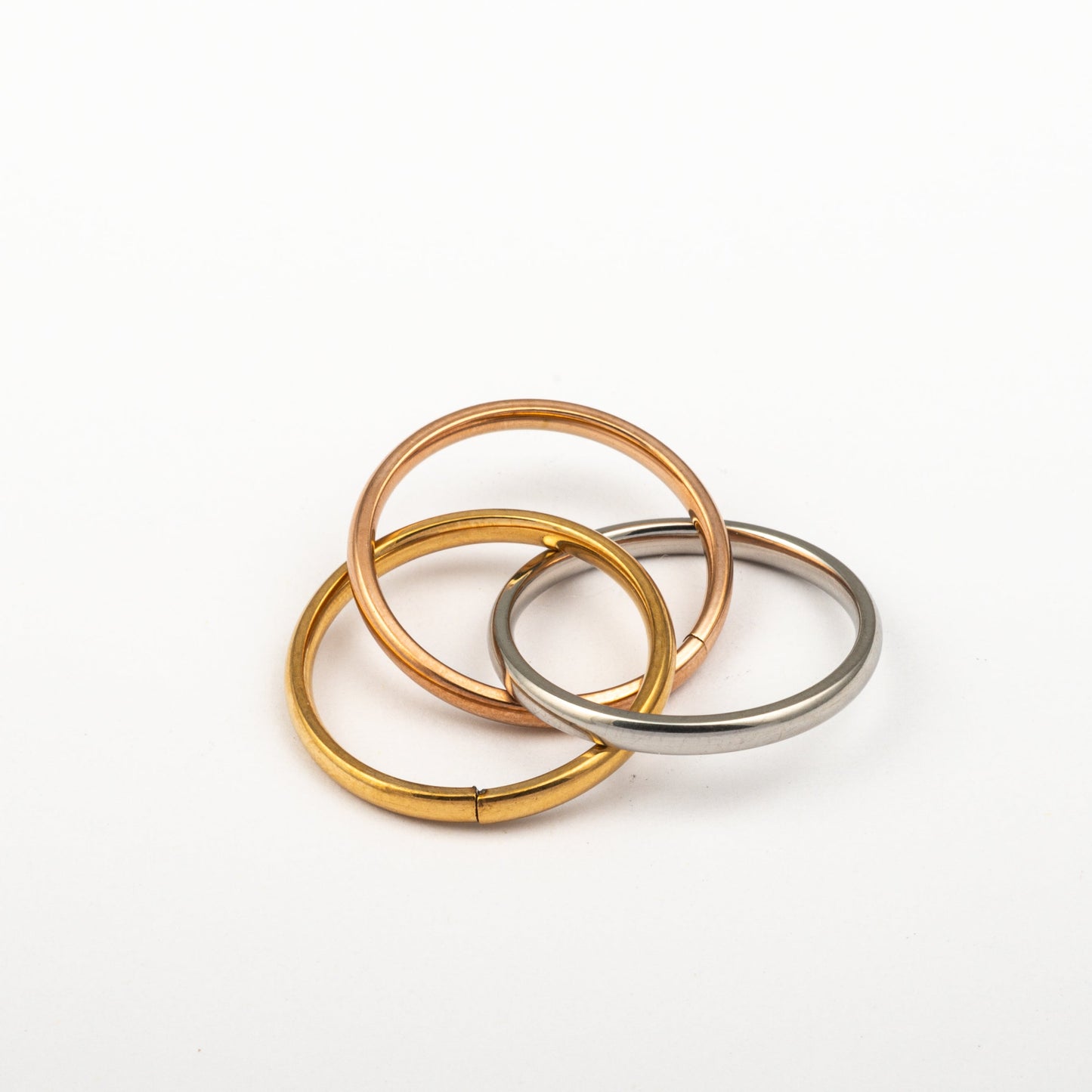 Anillo Deslizante Triple Aro Tri-Color