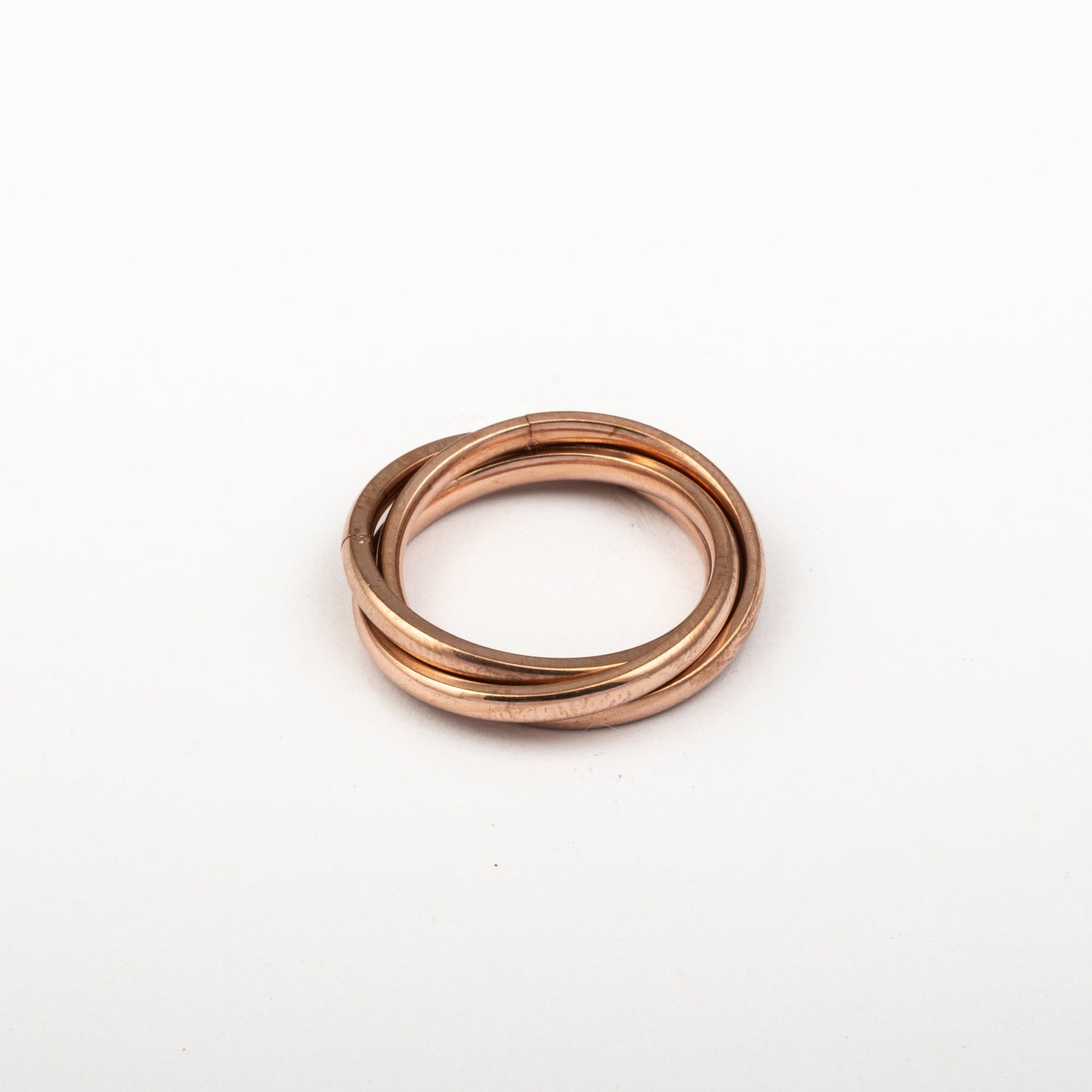 Anillo Anti-Estrés Triple Aro Julio Oro Rosa