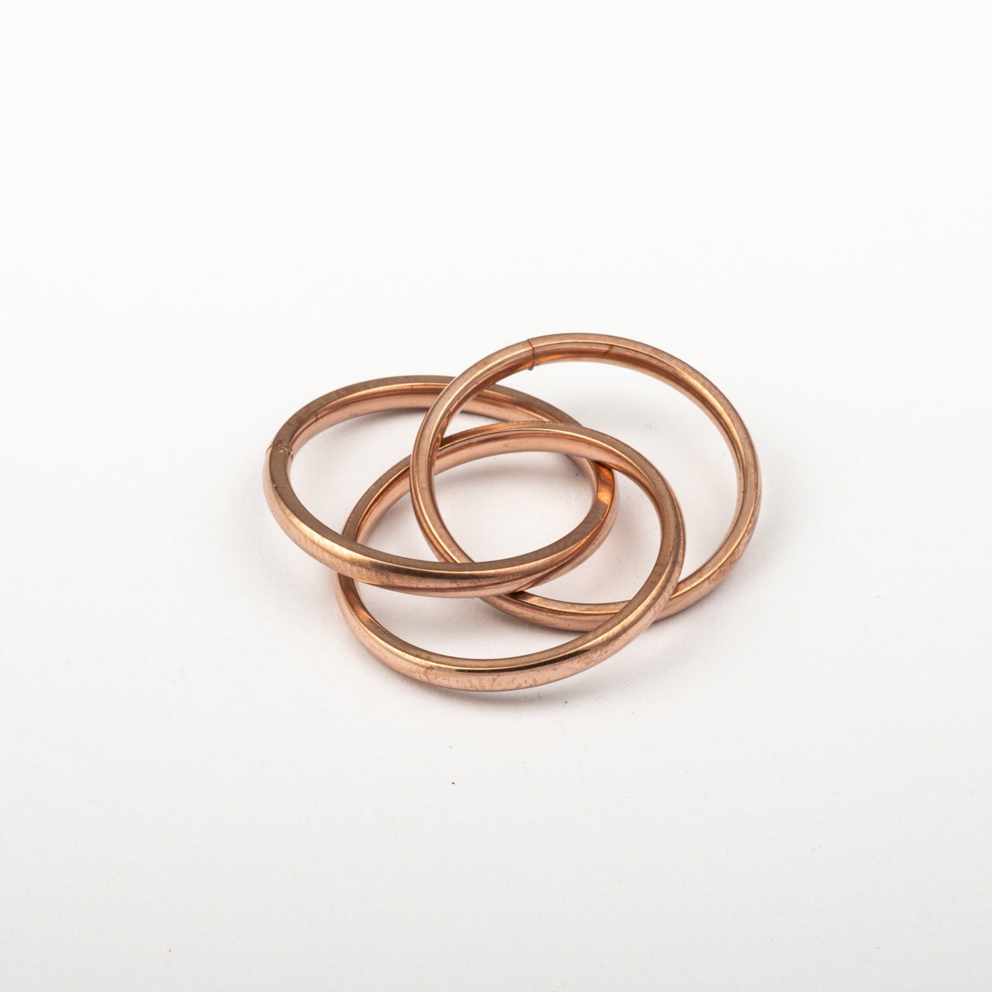 Anillo Anti-Estrés Triple Aro Julio Oro Rosa