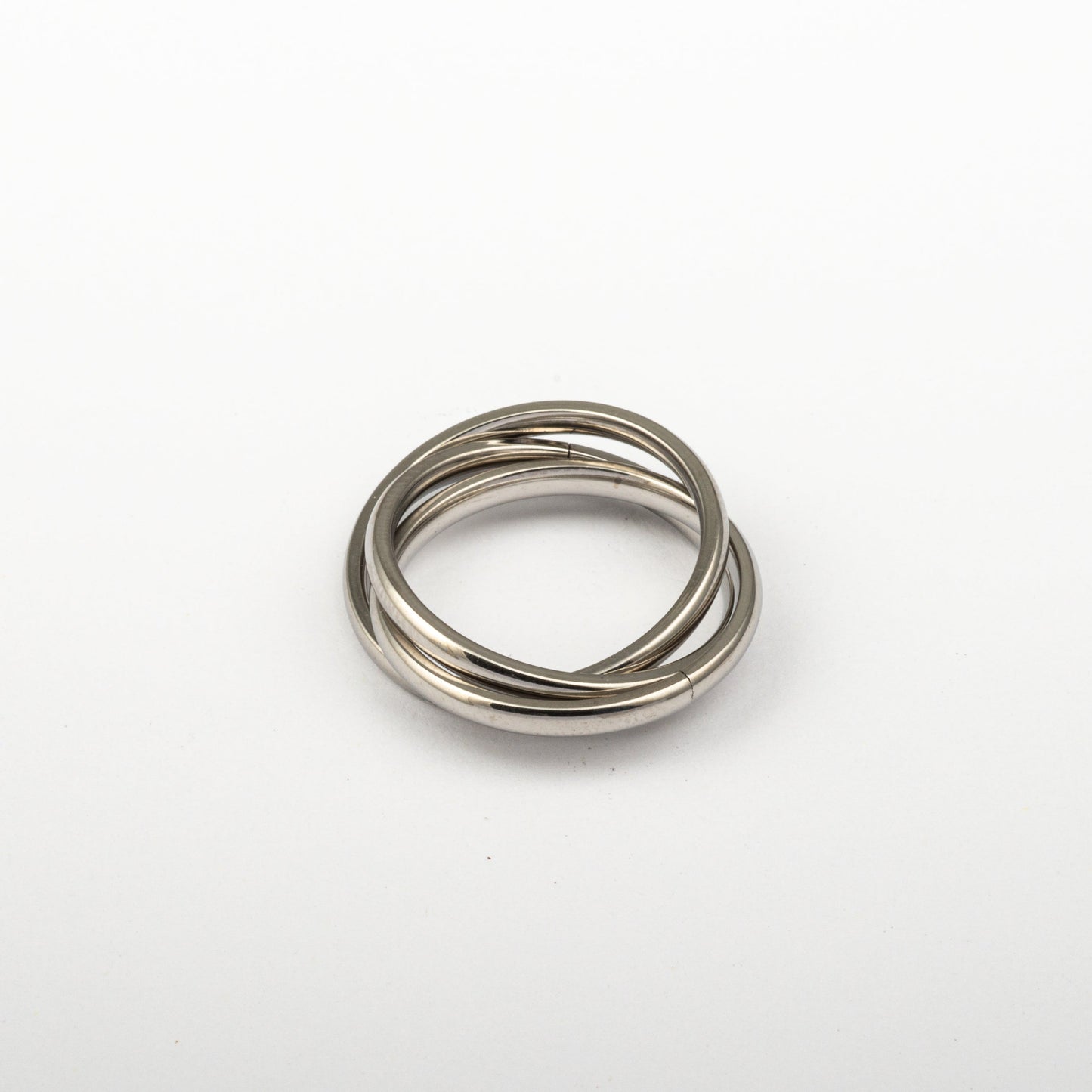 Anillo Anti-Estrés Triple Aro Julio Plateado