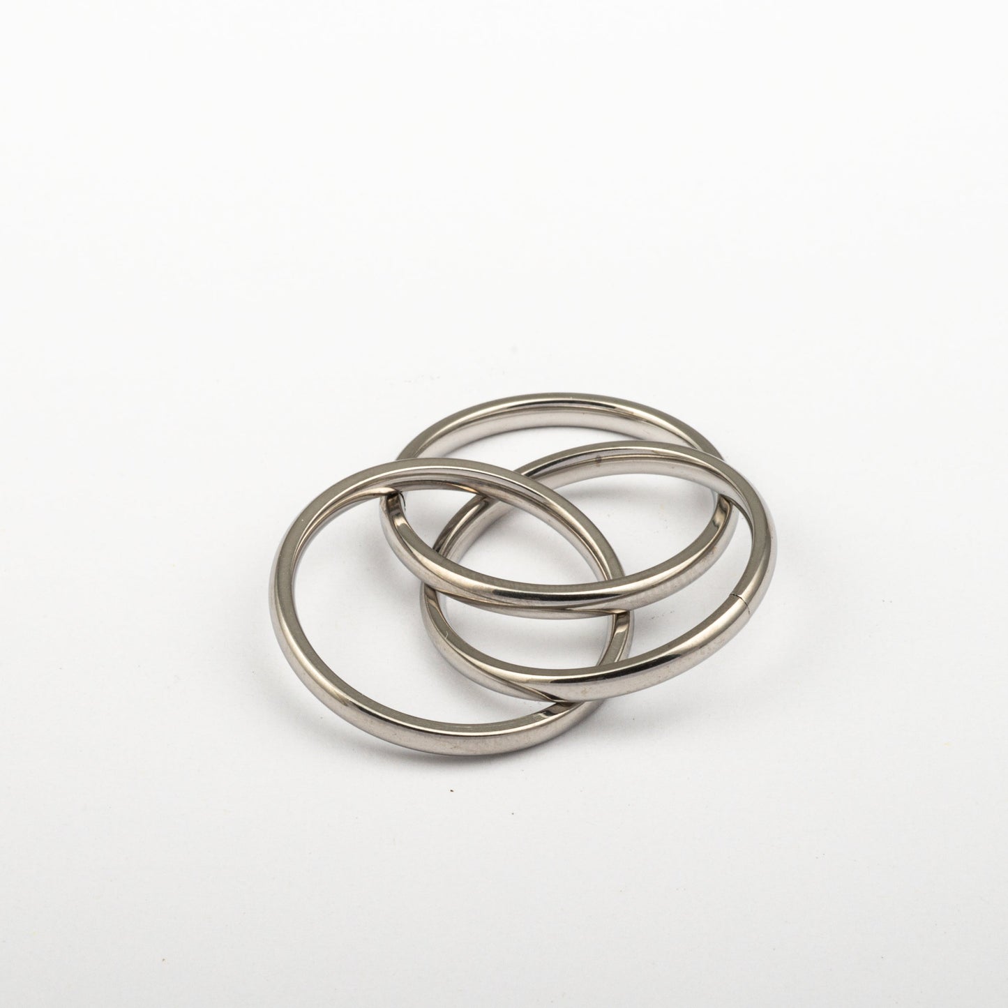 Anillo Anti-Estrés Triple Aro Julio Plateado