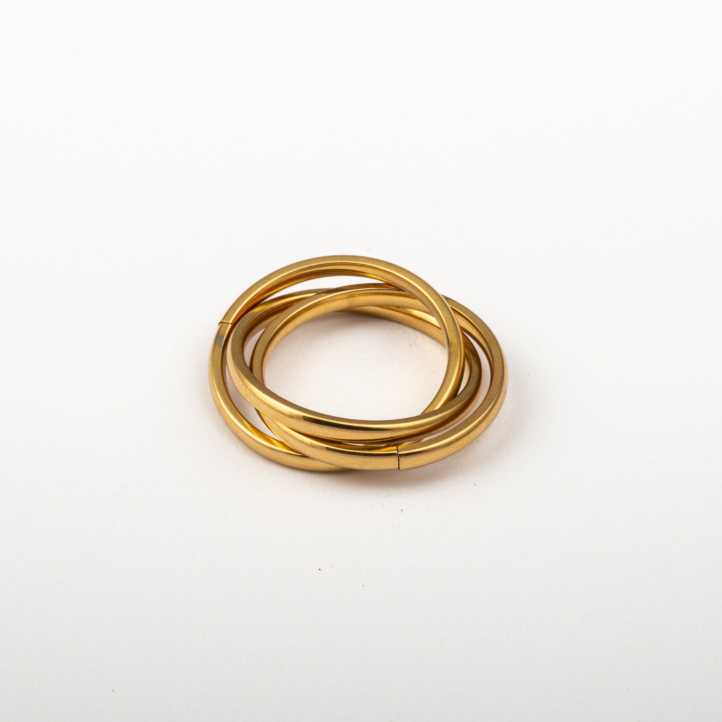 Anillo Anti-Estrés Triple Aro Julio Dorado