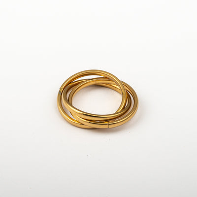 Anillo Anti-Estrés Triple Aro Julio Dorado