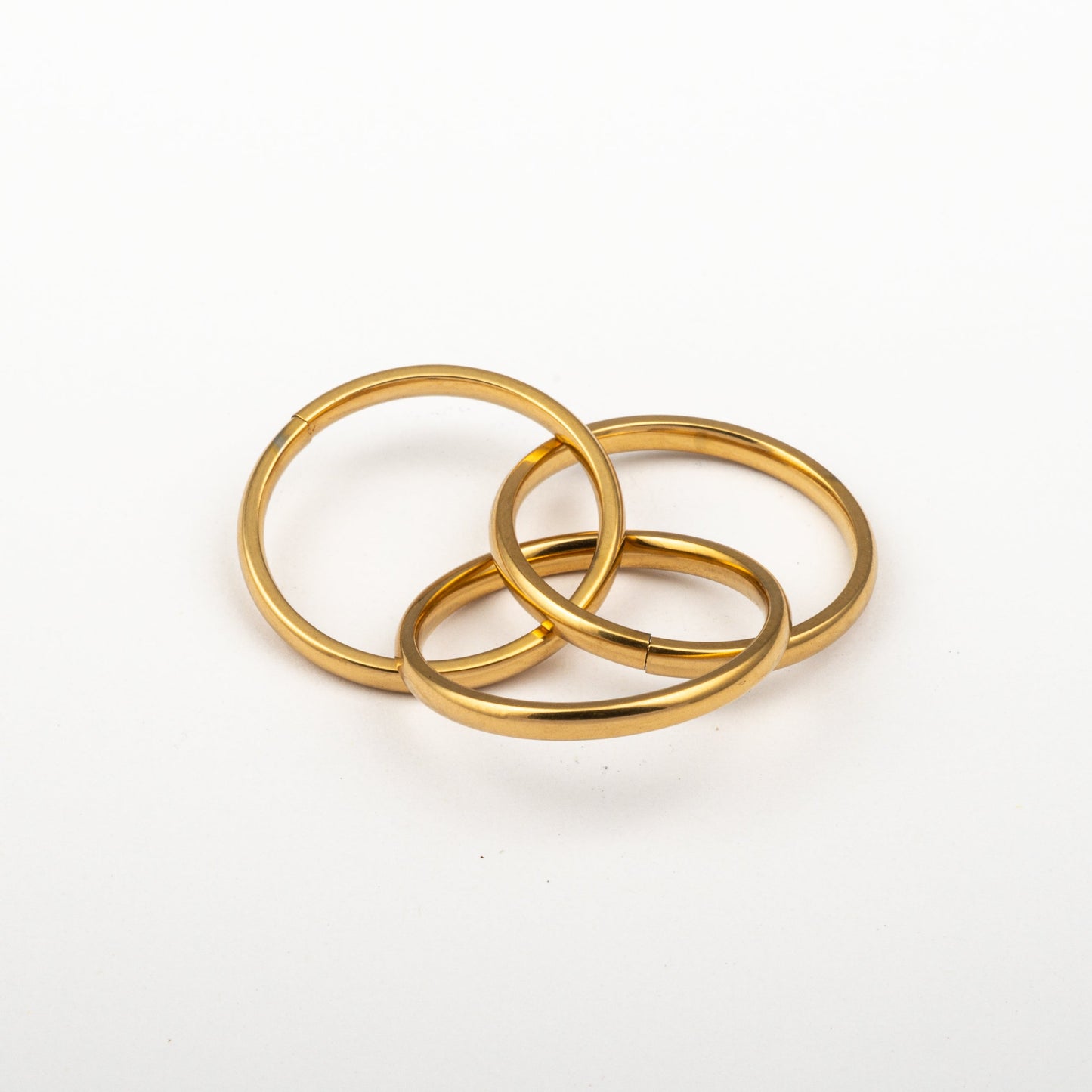 Anillo Anti-Estrés Triple Aro Julio Dorado