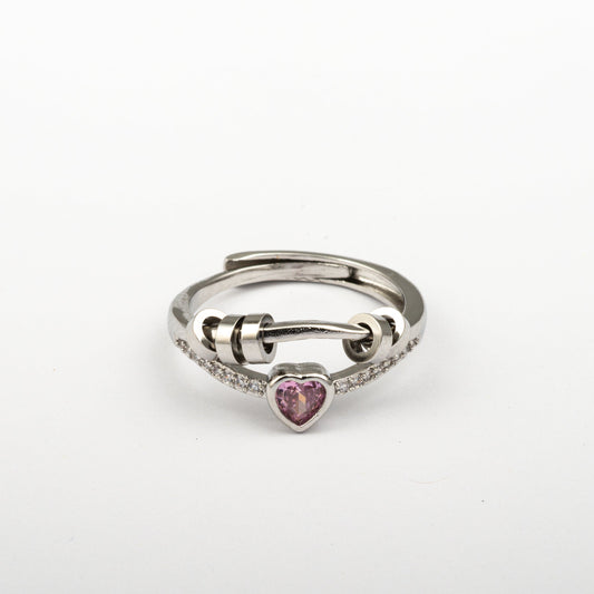Anillo Anti-Estrés Julio Ciratia Corazón Rosado