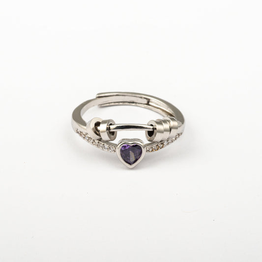 Anillo Anti-Estrés Julio Ciratia Corazón Morado