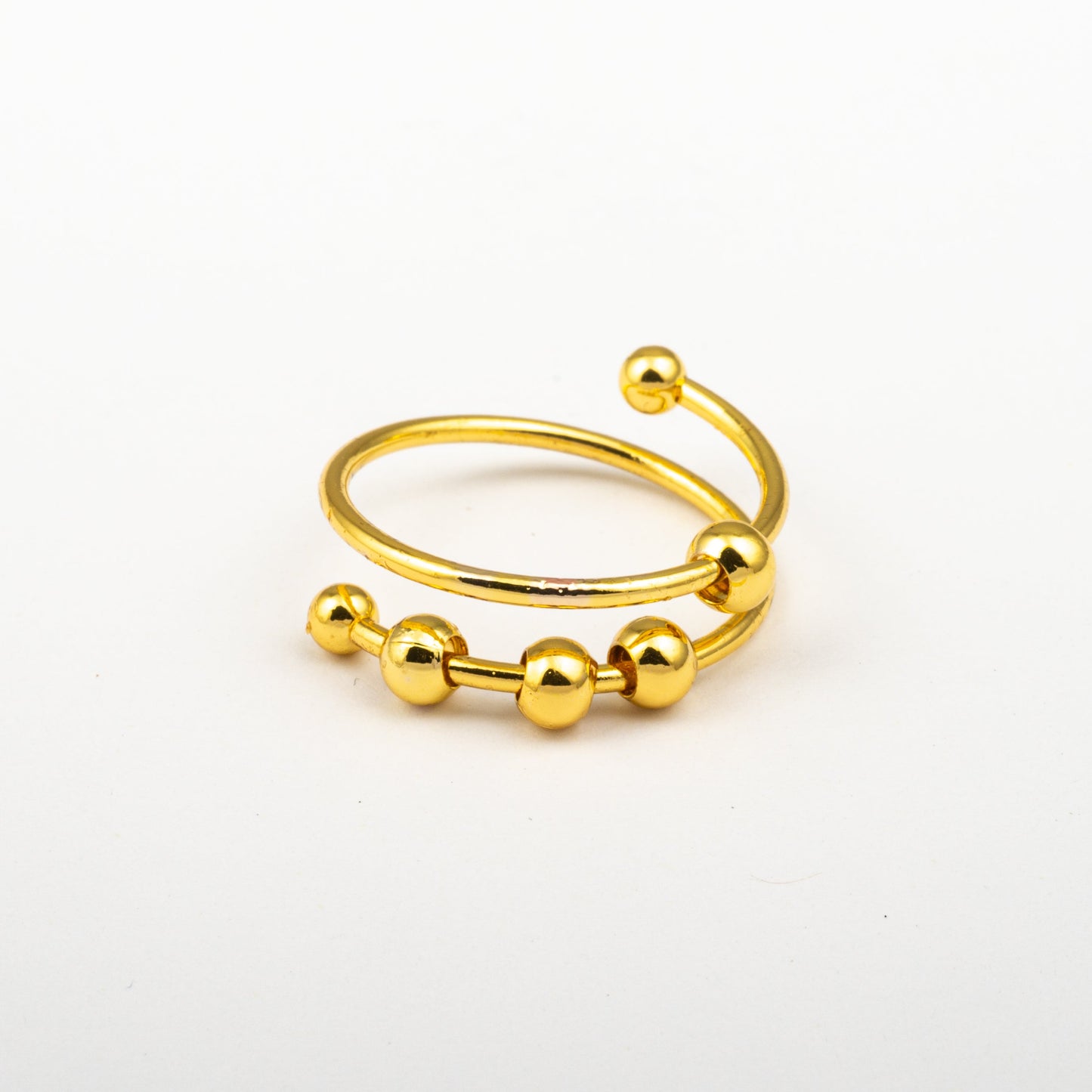 Anillo Anti-Estrés Deslizante Doble Julio Dorado