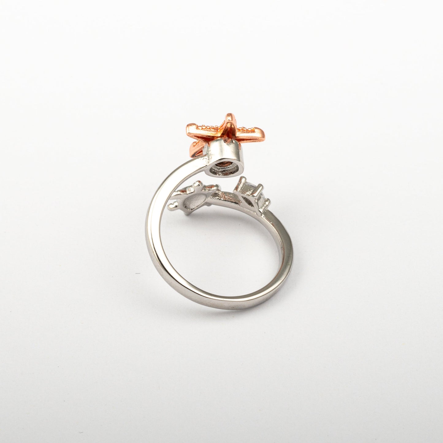 Anillo Anti-Estrés Plata S925 Tortuga y Estrella