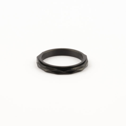 Anillo Deslizante Delgado Textura 2 Negro