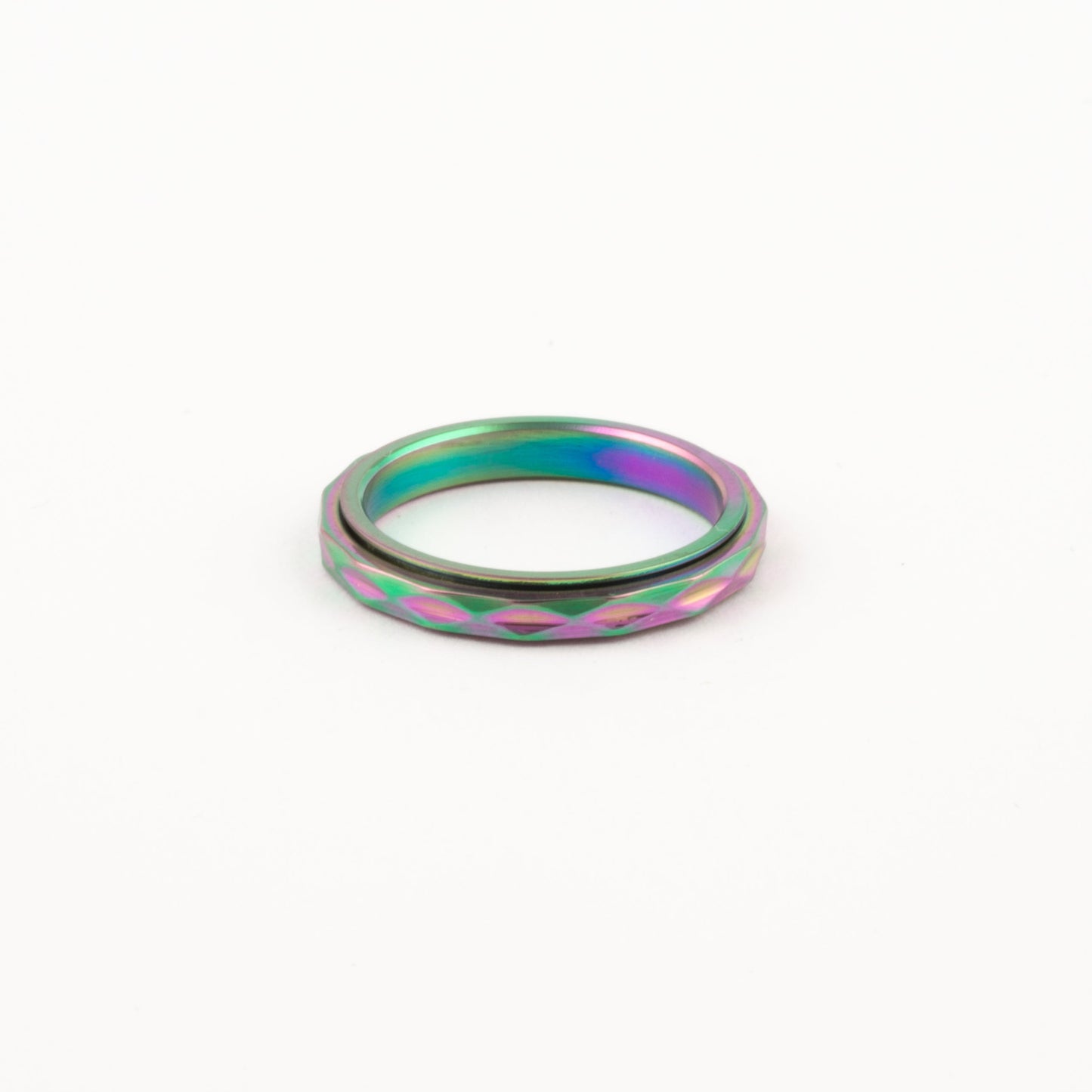 Anillo Deslizante Delgado Textura 2 Tornasol