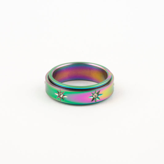 Anillo Deslizante Estrella Norte Tornasol