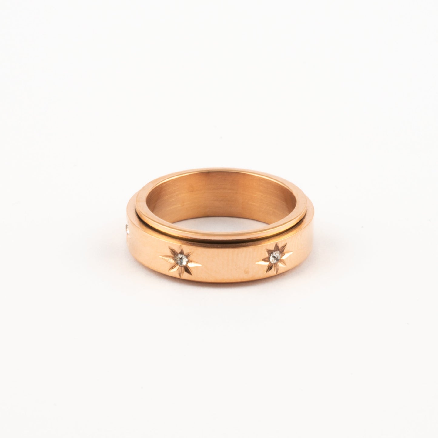 Anillo Deslizante Estrella Norte Oro Rosa