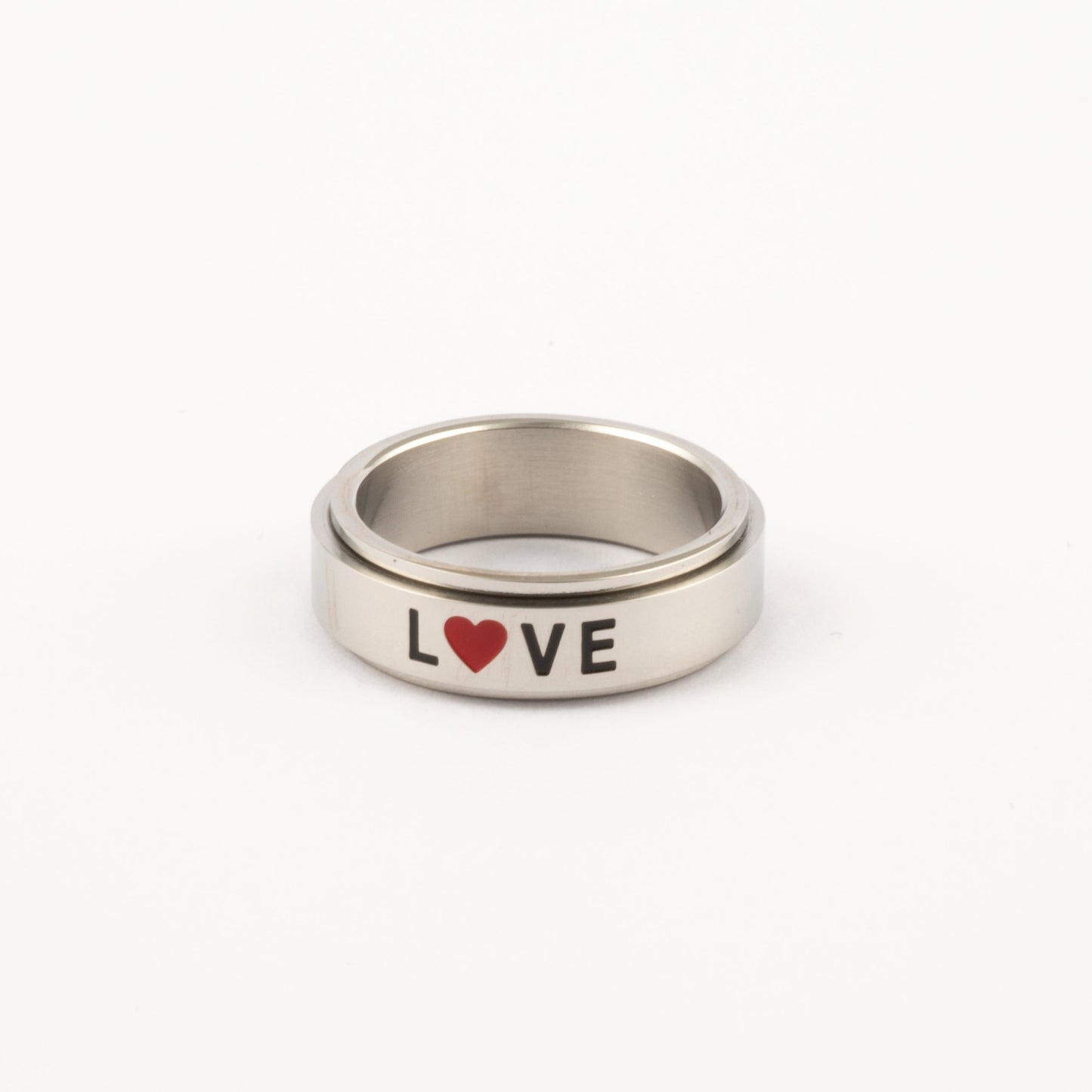 Anillo Deslizante Love Plateado