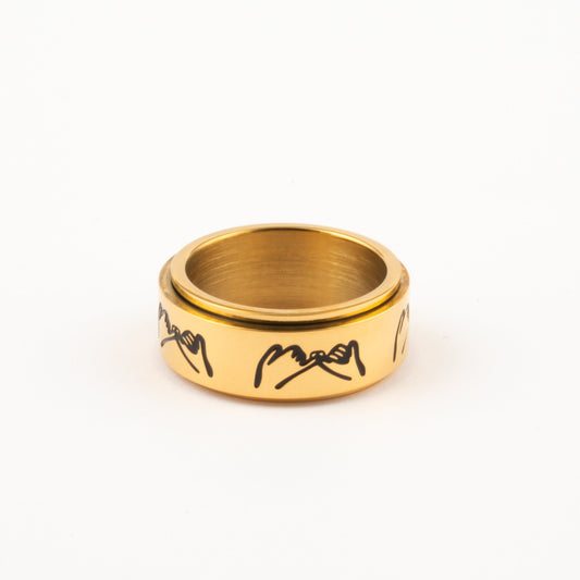 Anillo Deslizante Pinky Promise Dorado