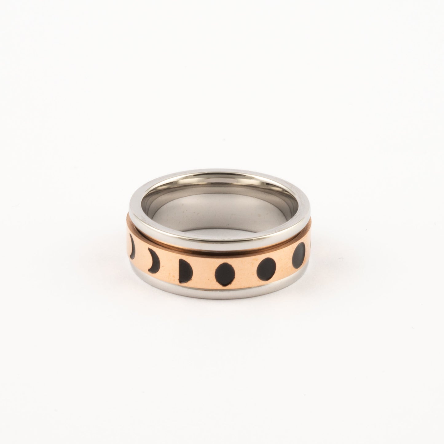 Anillo Deslizante Fases Lunares Bicolor