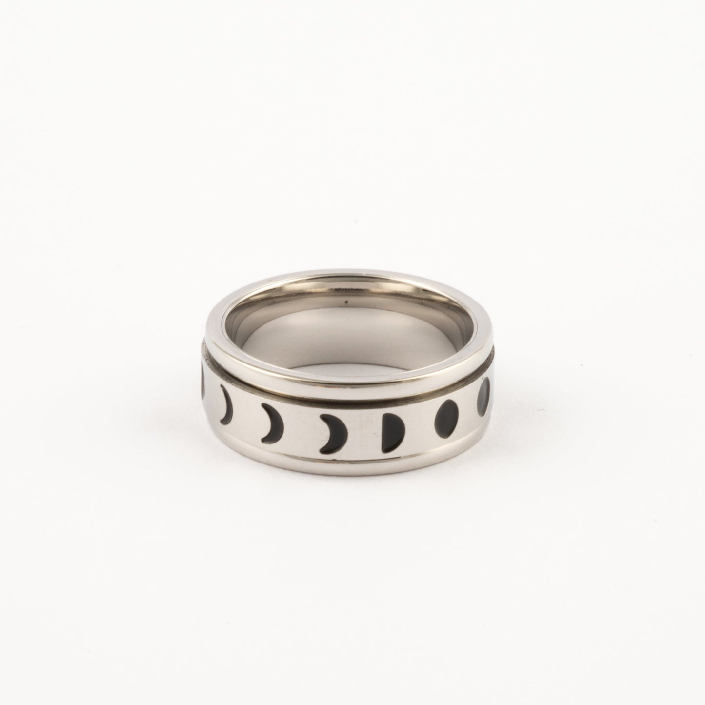Anillo Deslizante Fases Lunares Plateado