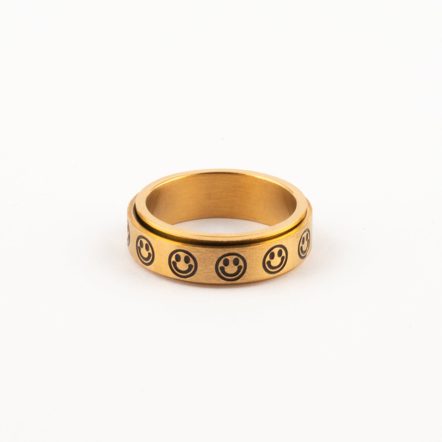 Anillo Deslizante Carita Feliz Dorado