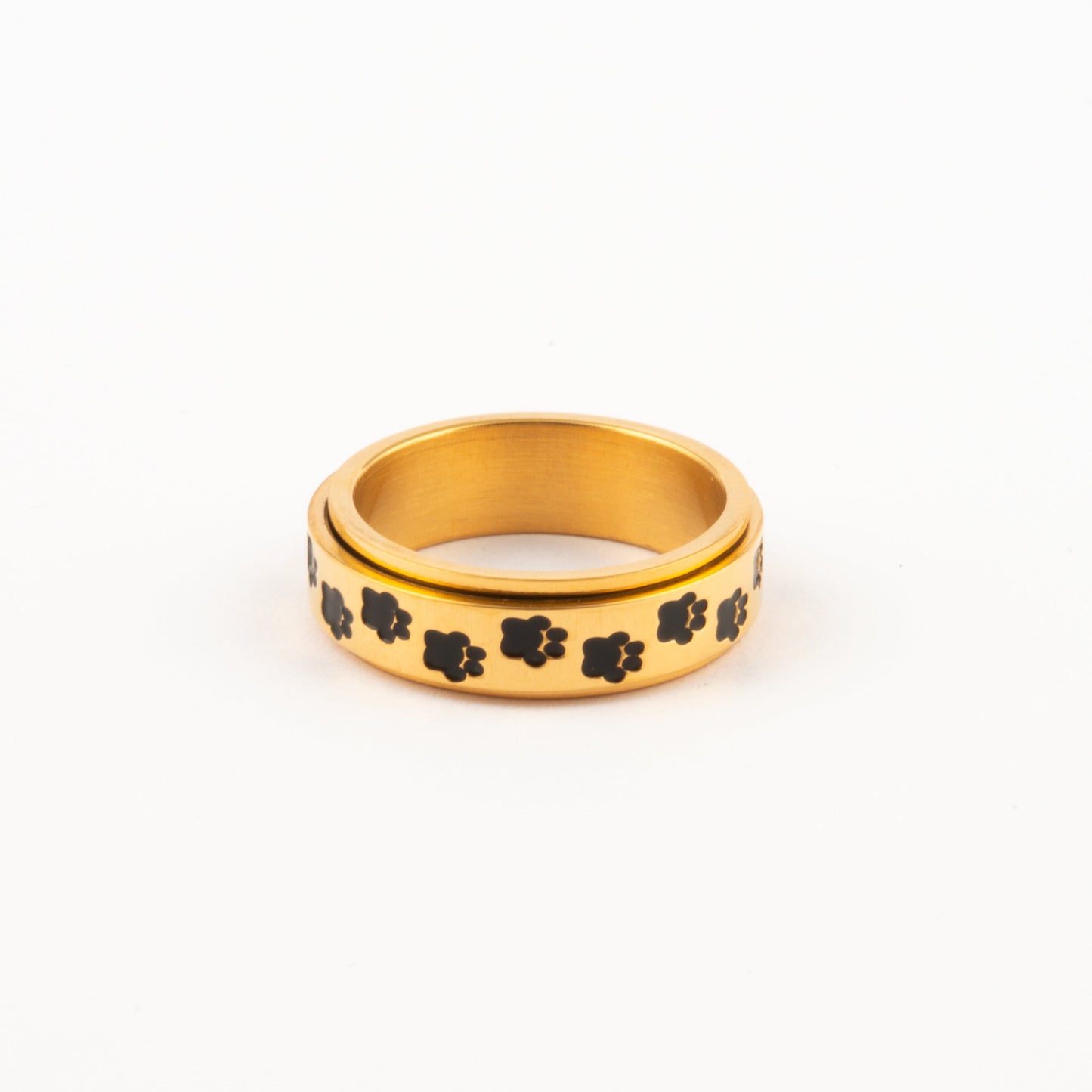 Anillo Deslizante Patitas de Perro 2 Dorado
