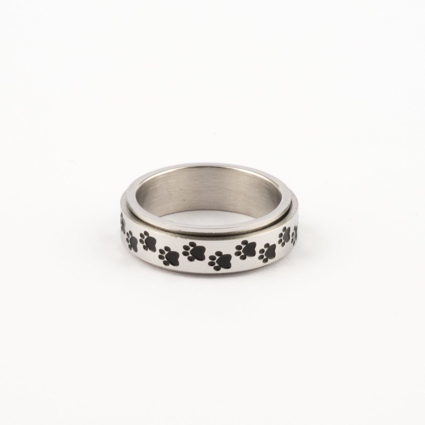 Anillo Deslizante Patitas de Perro 2 Plateado