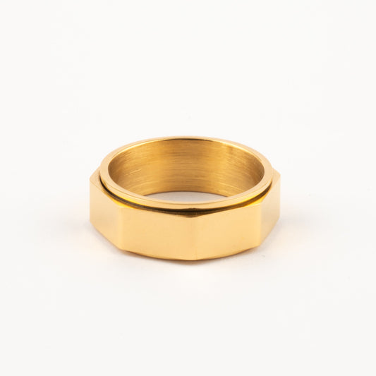 Anillo Deslizante Corte Recto Dorado