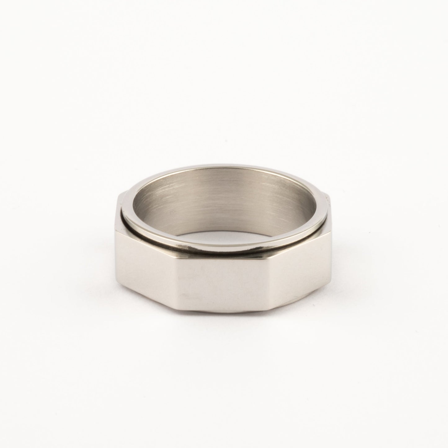 Anillo Deslizante Corte Recto Plateado